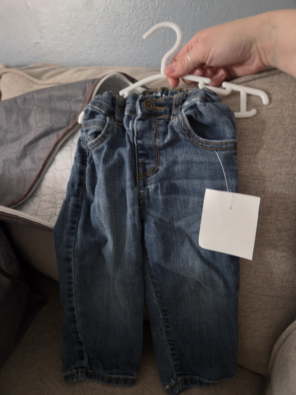 The Children's Place Dark Blue Elastic Waist Denim Jeans